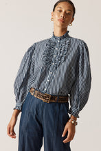 Load image into Gallery viewer, Countryside Frill Top Navy
