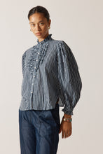 Load image into Gallery viewer, Countryside Frill Top Navy