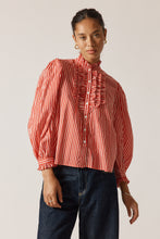 Load image into Gallery viewer, Countryside Frill Top Red