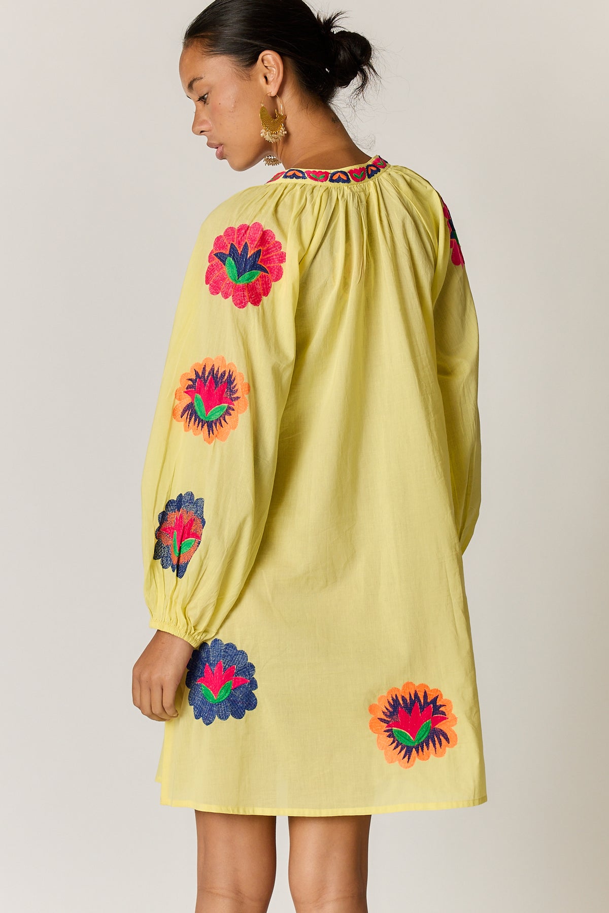 Posey Tunic Dress Lemon