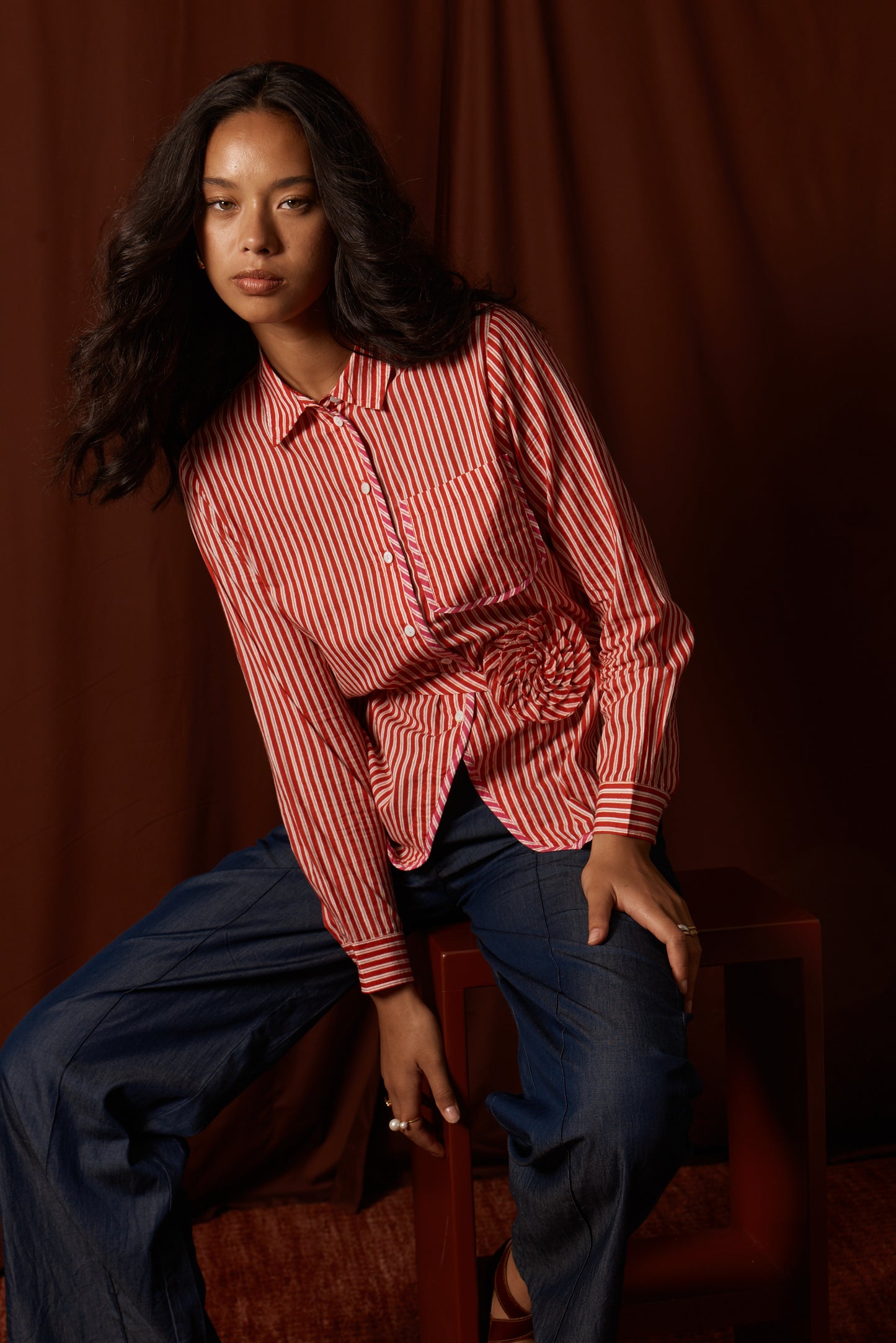 Countryside Rose Top Red