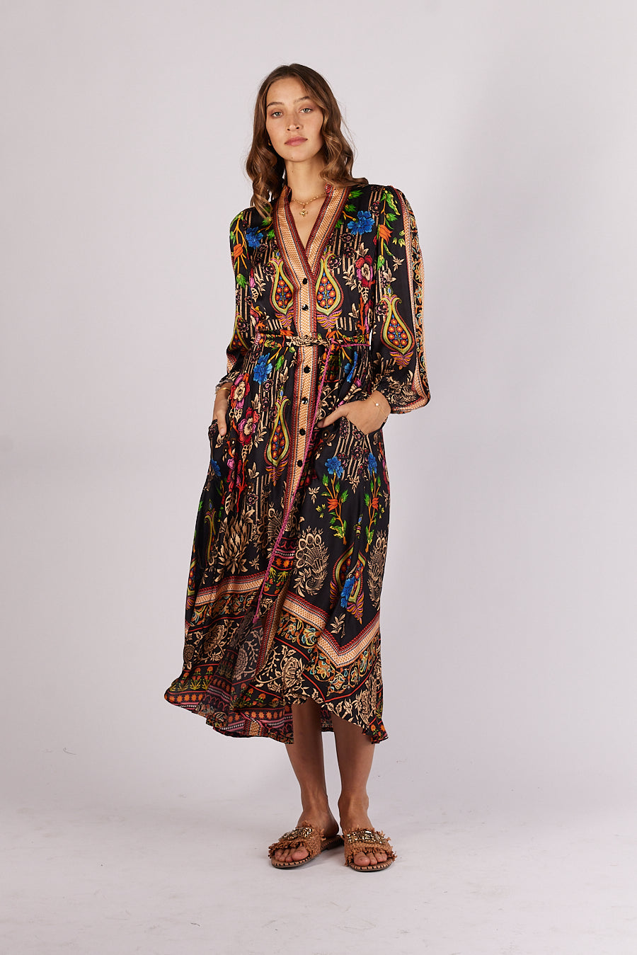 Brocade Maxi Black