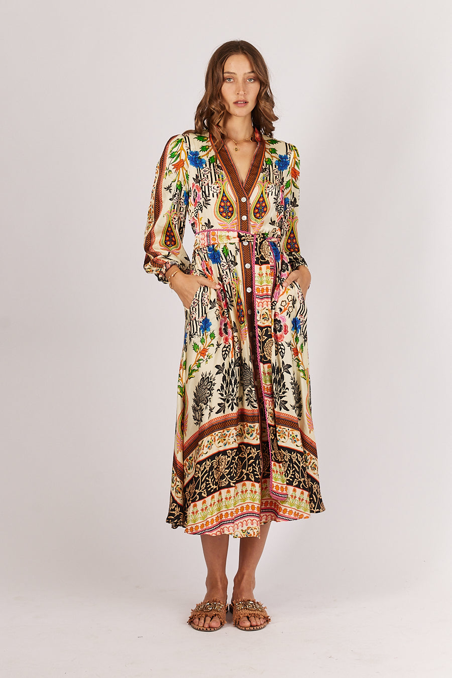 Brocade Maxi Cream