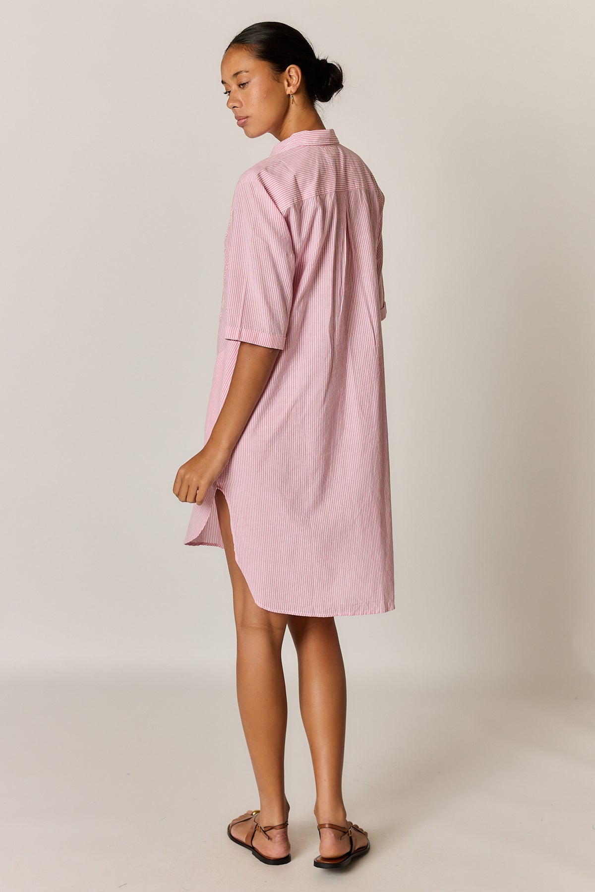 CORNELLI DRESS PINK STRIPE