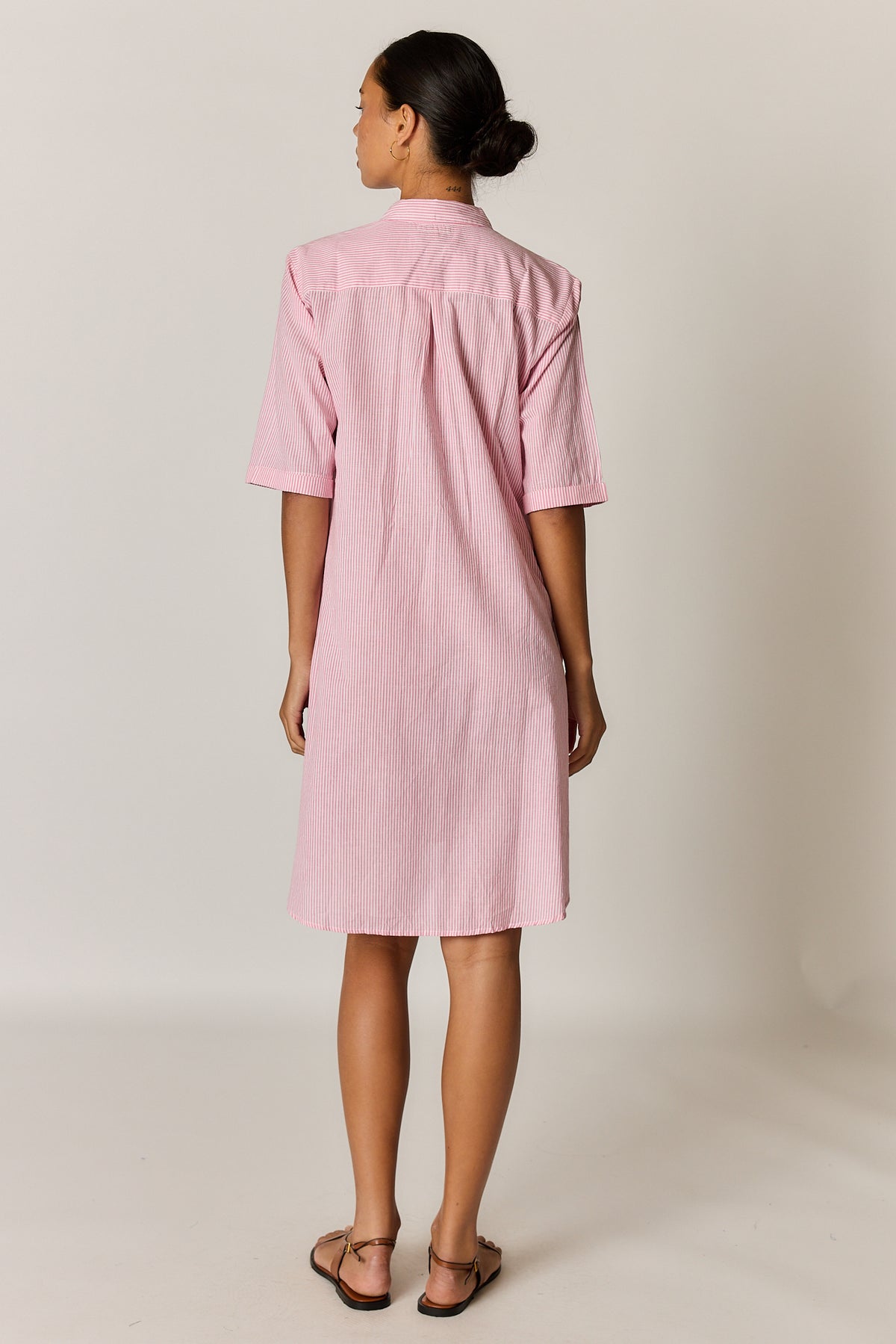 CORNELLI DRESS PINK STRIPE