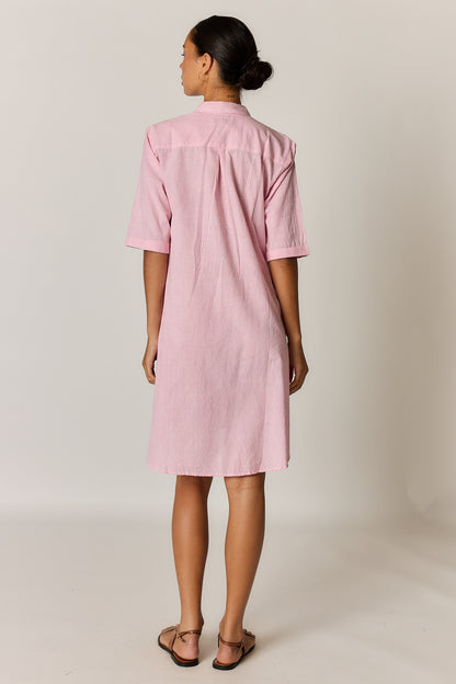 CORNELLI DRESS PINK STRIPE