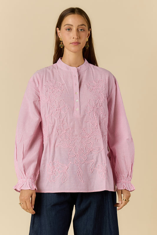 CORNELLI SHIRT PINK STRIPE