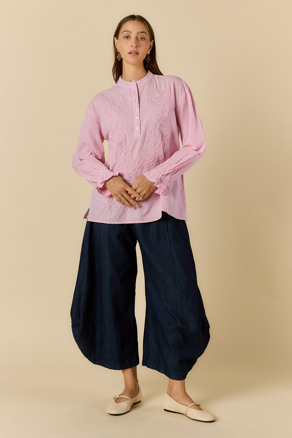 CORNELLI SHIRT PINK STRIPE