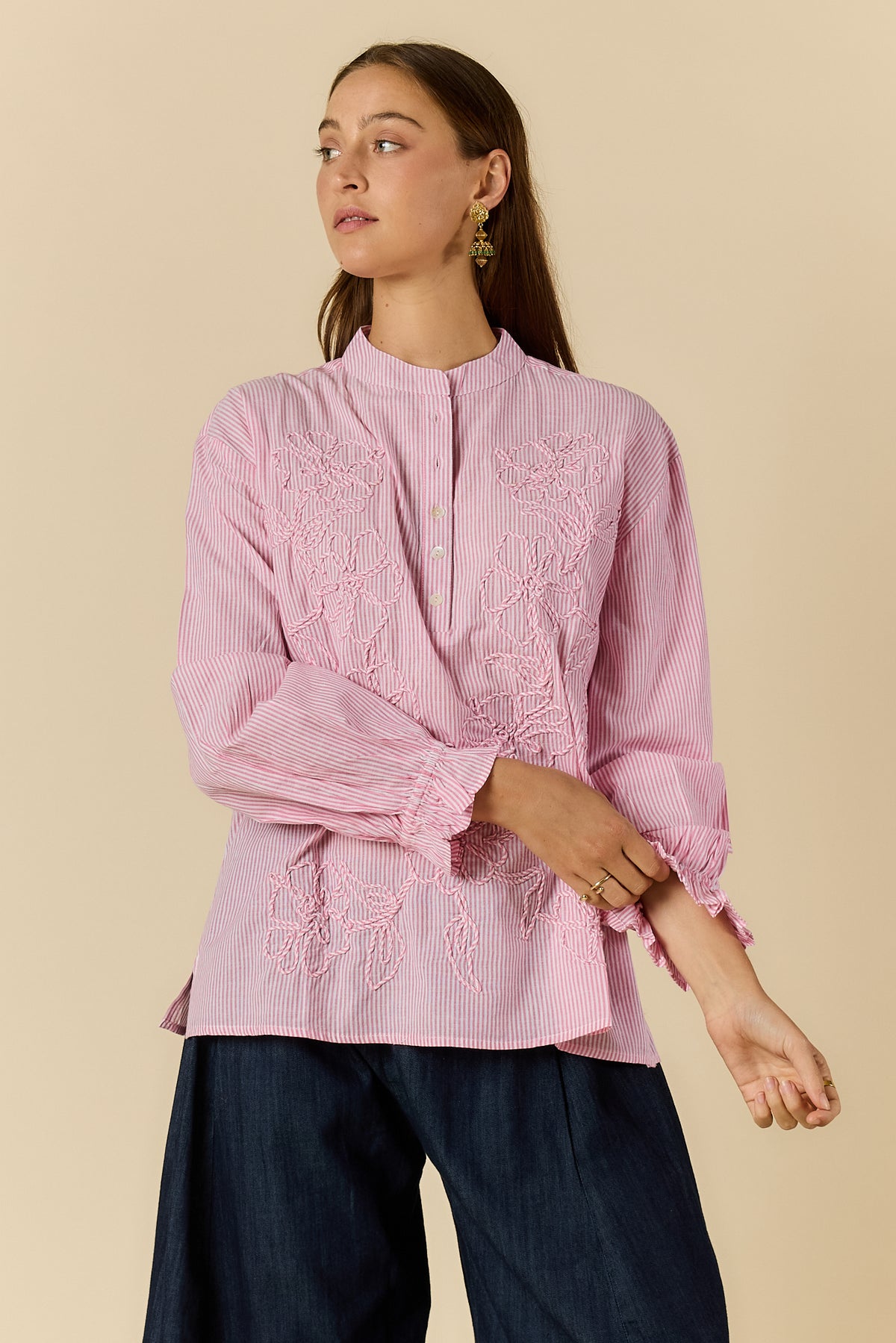 CORNELLI SHIRT PINK STRIPE