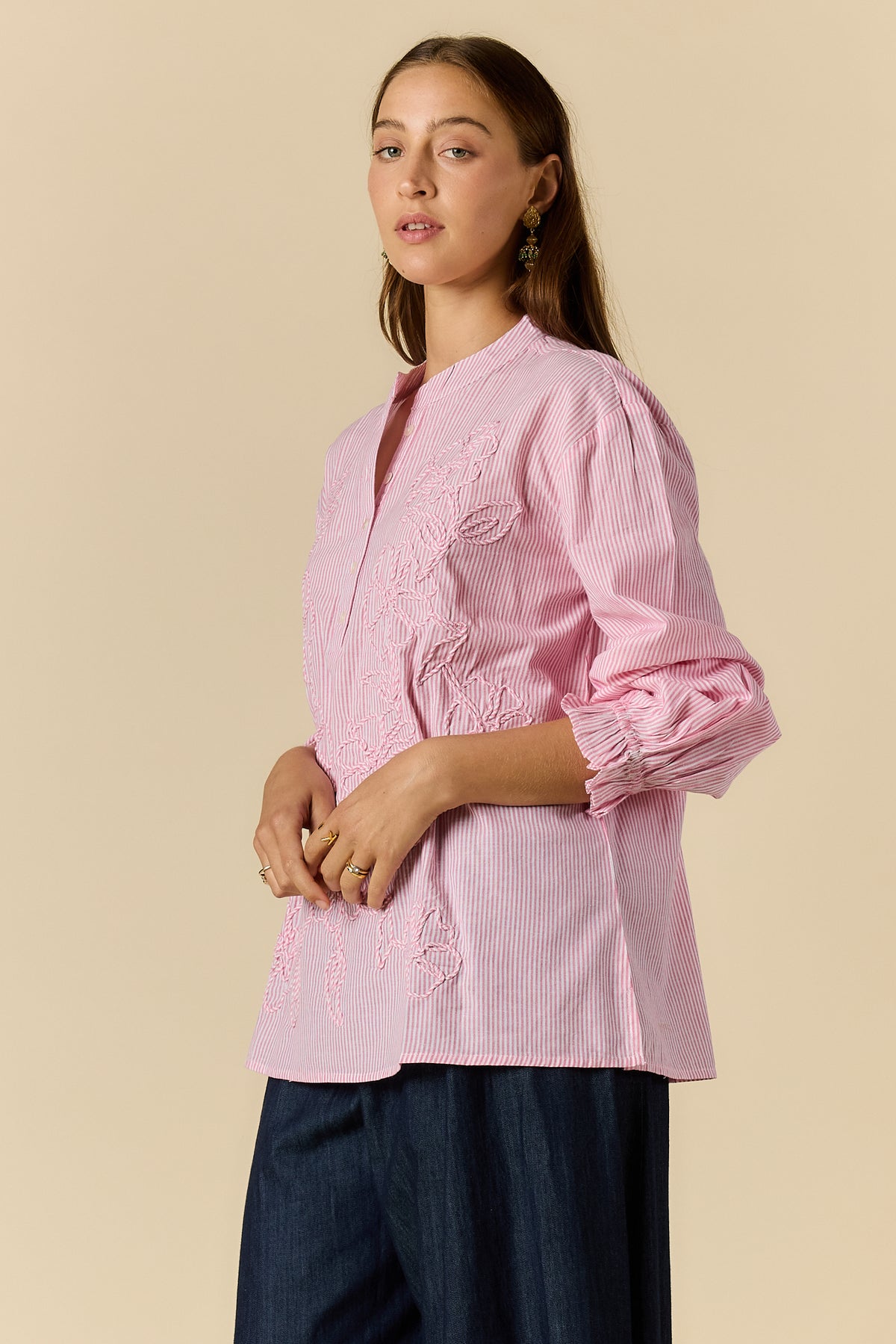 CORNELLI SHIRT PINK STRIPE