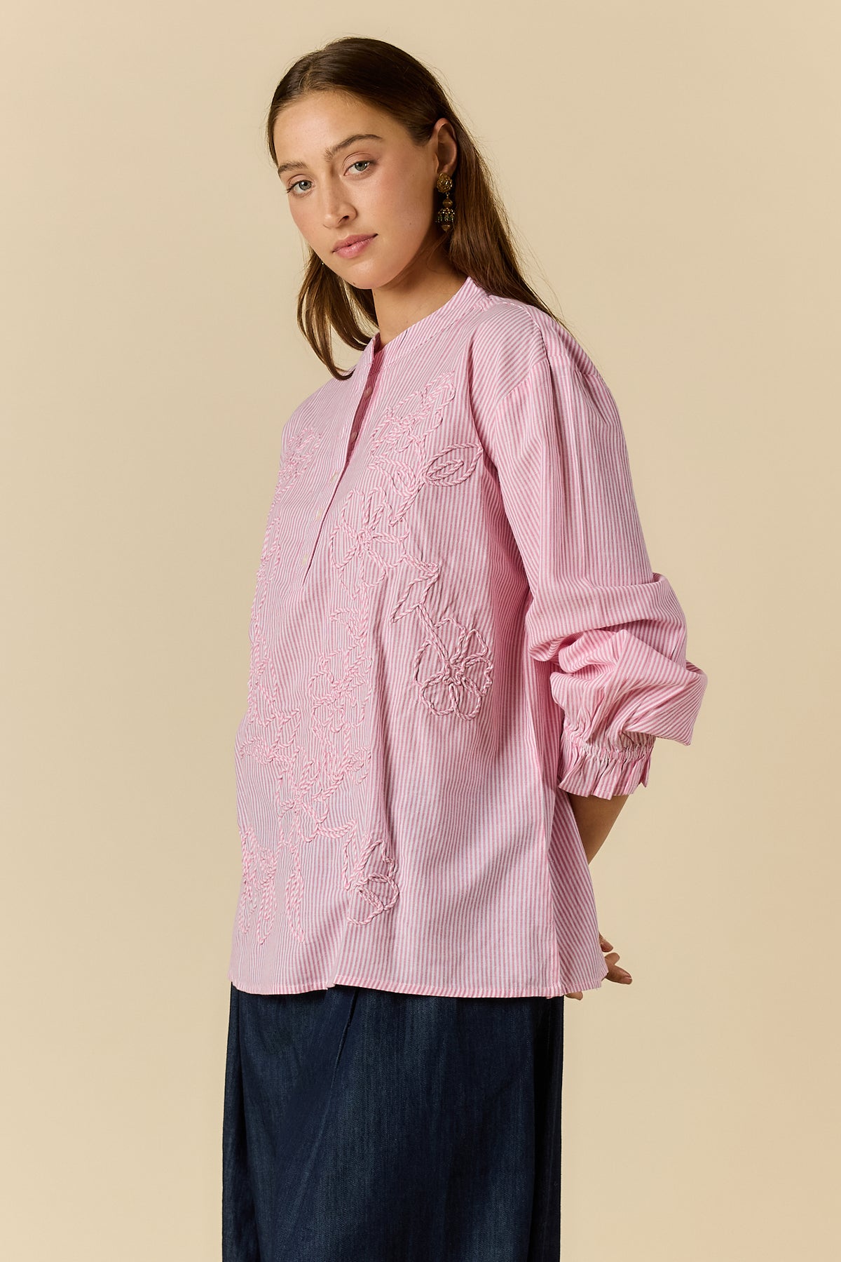 CORNELLI SHIRT PINK STRIPE