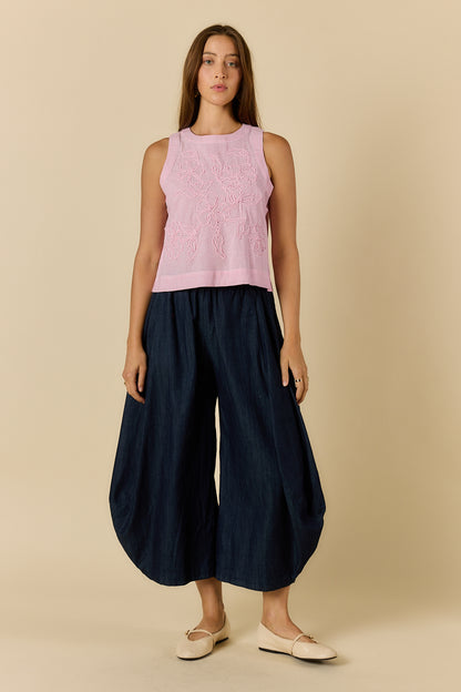 CORNELLI STRIPE TOP PINK