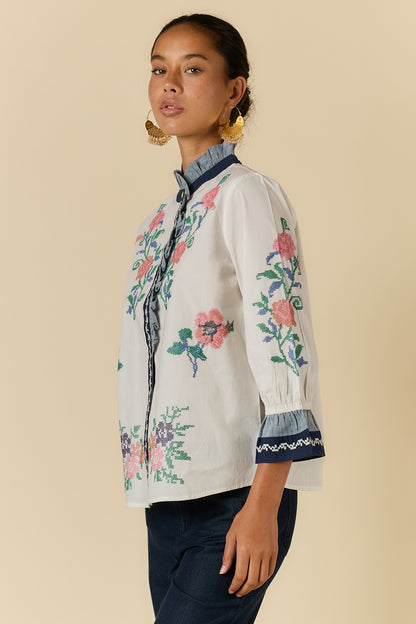 LARA FRILL TOP CREAM