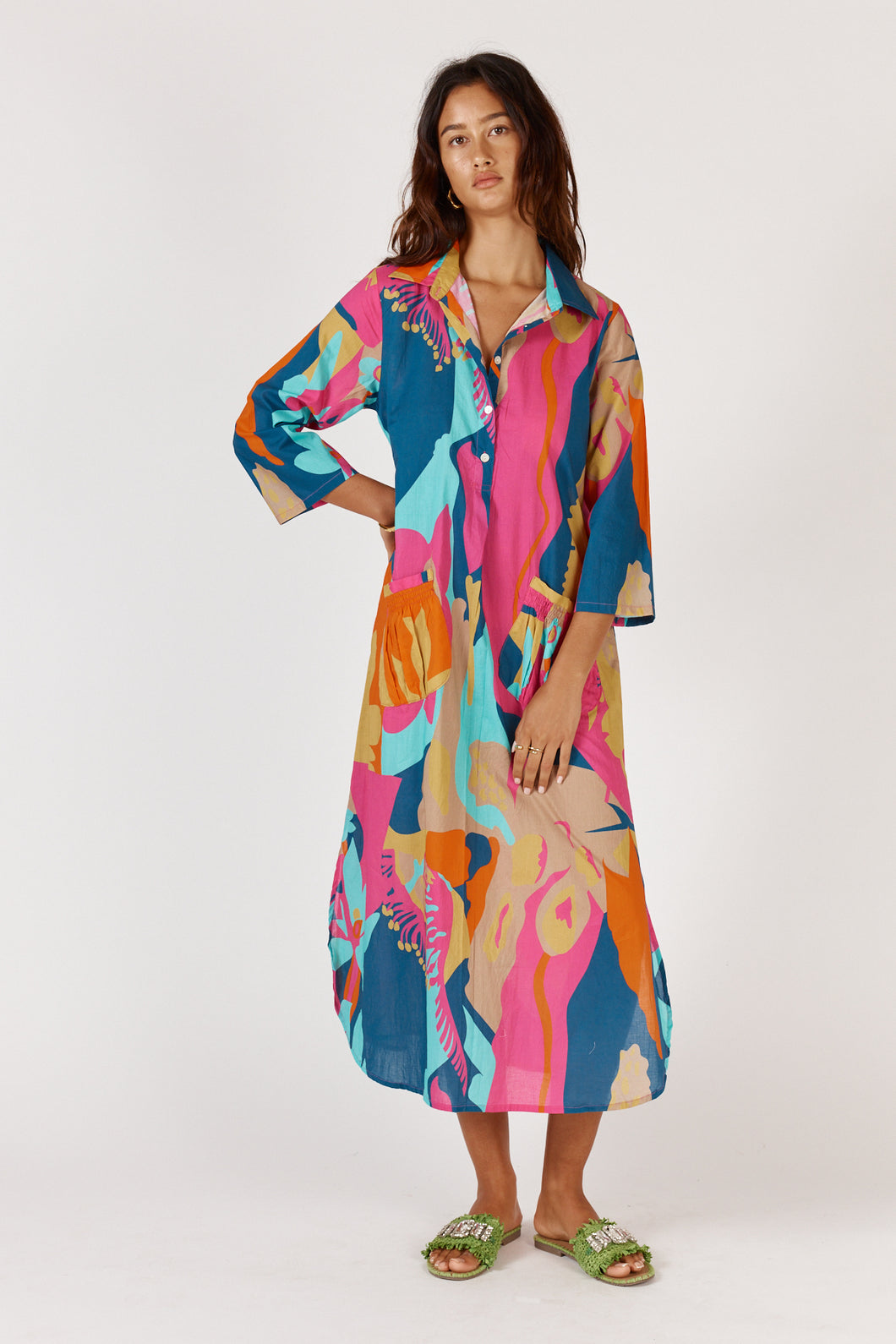 Lotus Bloom Midi Print