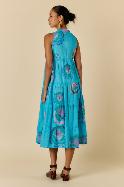 Neon Fleur Maxi Blue