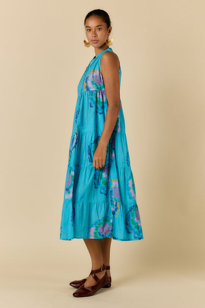 Neon Fleur Maxi Blue