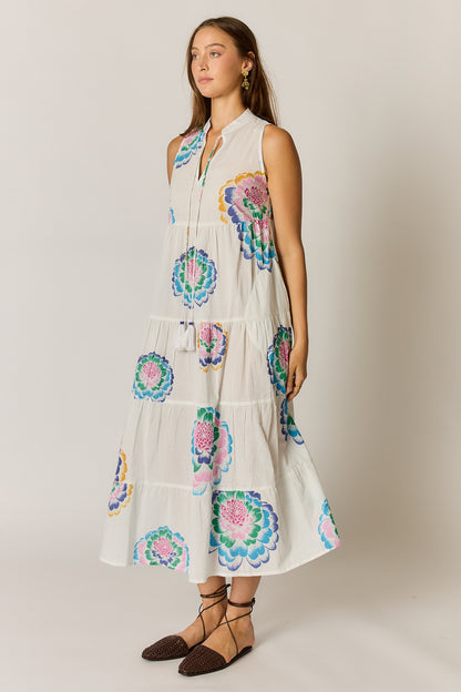 Neon Fleur Maxi White