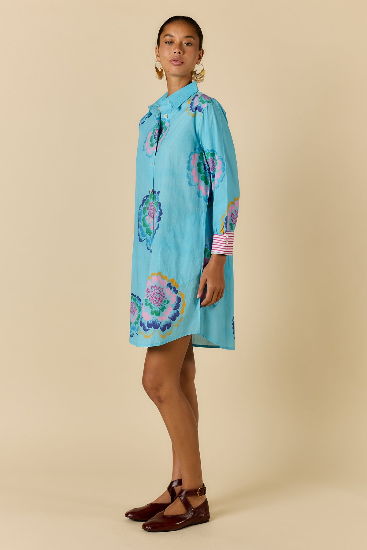 Neon Fleur Shirtmaker Blue