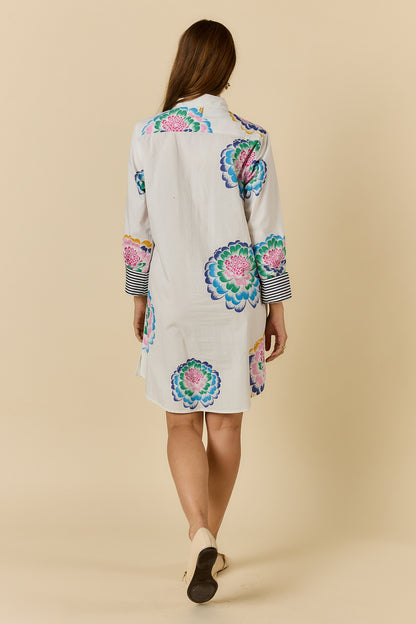 Neon Fleur Shirtmaker White