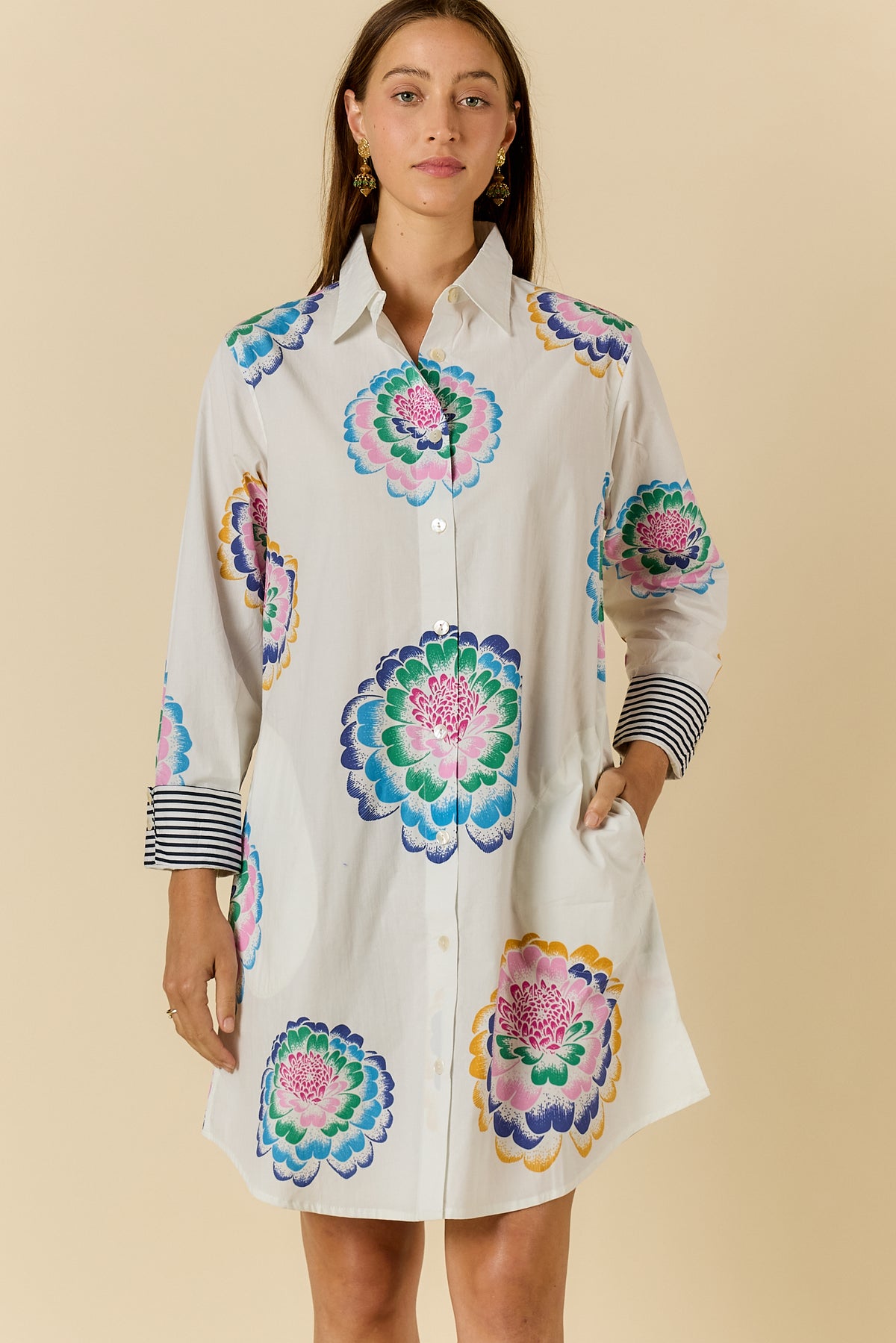 Neon Fleur Shirtmaker White
