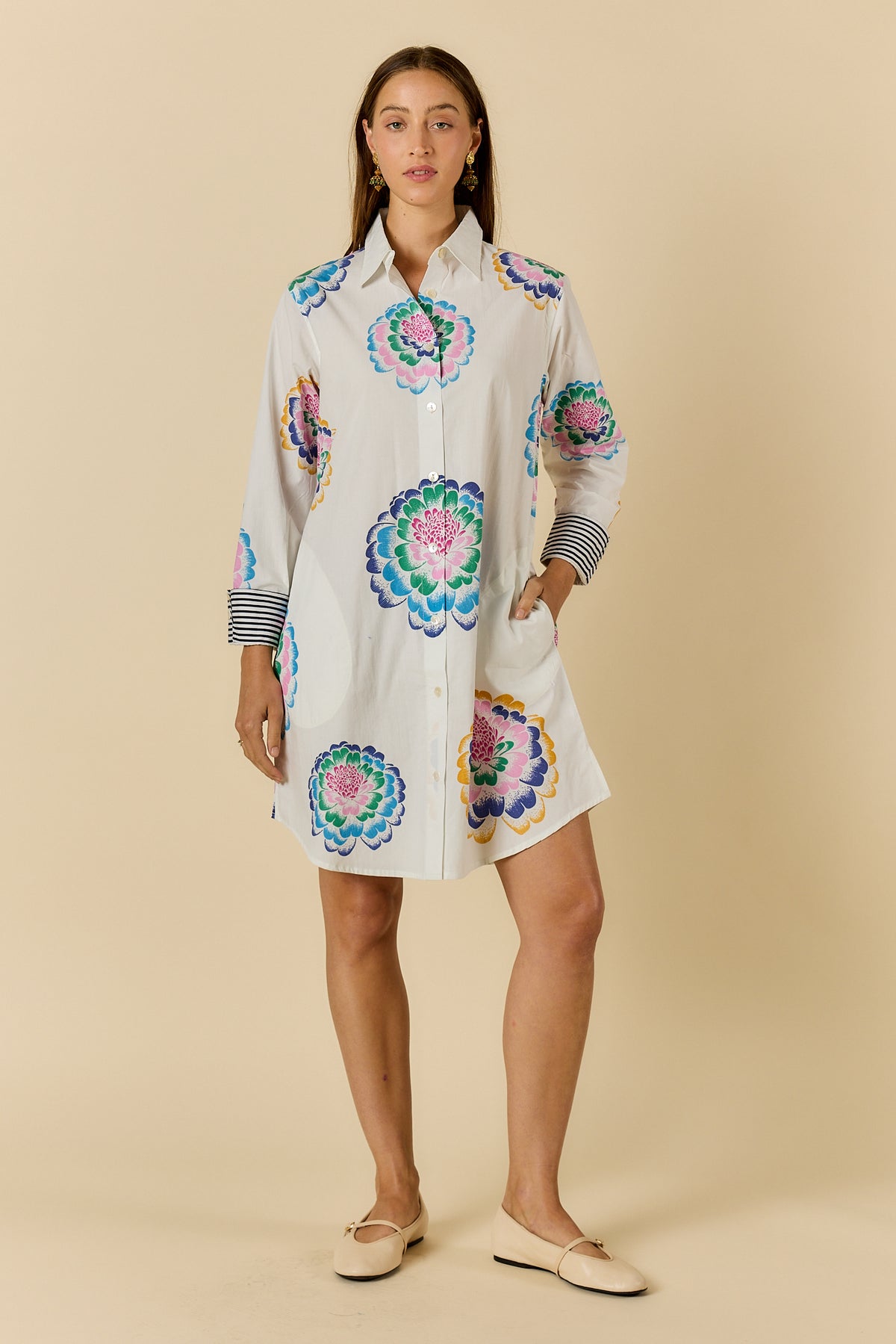 Neon Fleur Shirtmaker White