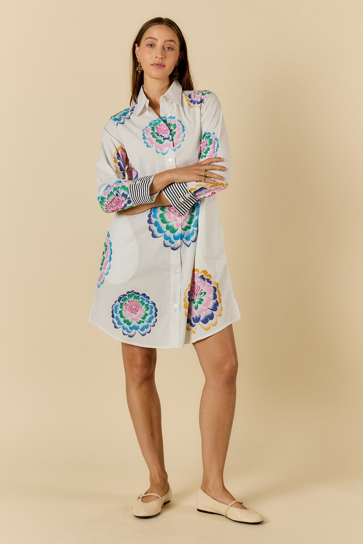 Neon Fleur Shirtmaker White