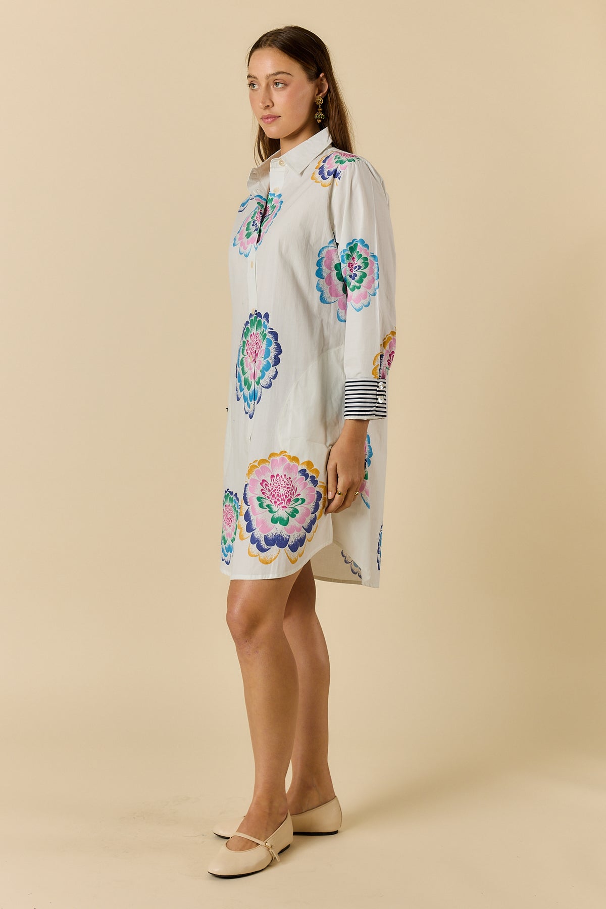 Neon Fleur Shirtmaker White