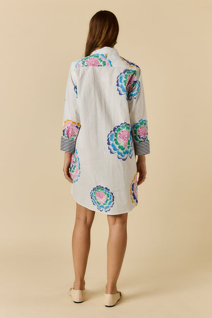 Neon Fleur Shirtmaker White