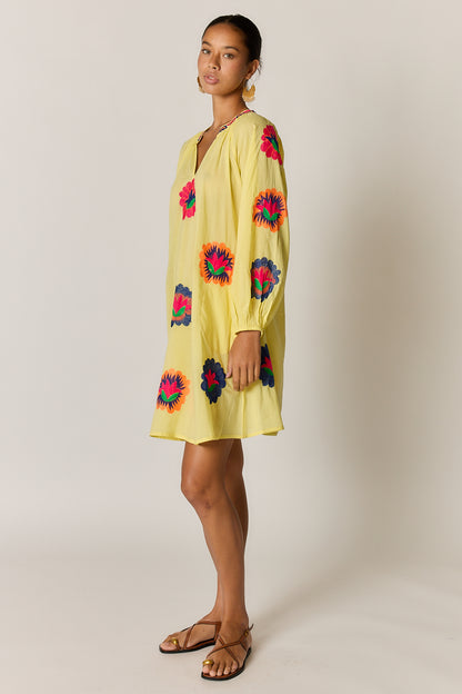 Posey Tunic Dress Lemon