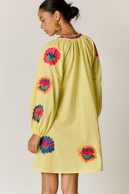 Posey Tunic Dress Lemon