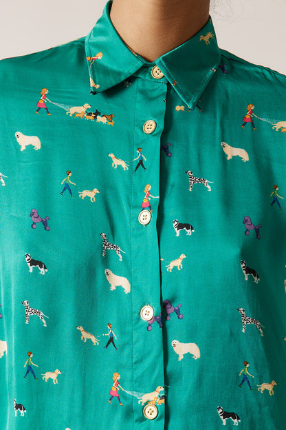 Puppy Love Shirt Emerald