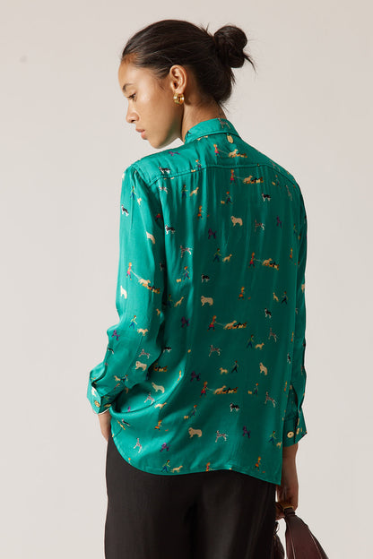 Puppy Love Shirt Emerald