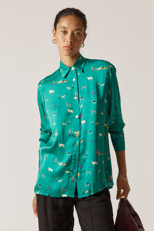 Puppy Love Shirt Emerald