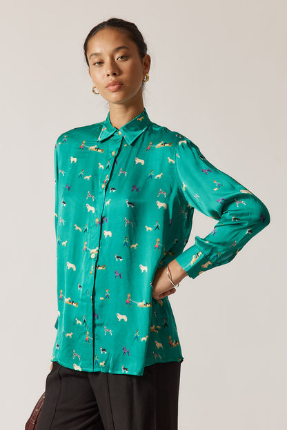 Puppy Love Shirt Emerald