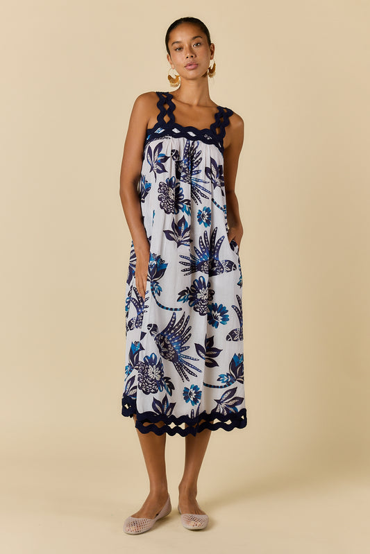 TUCAN STRAP MIDI BLUE